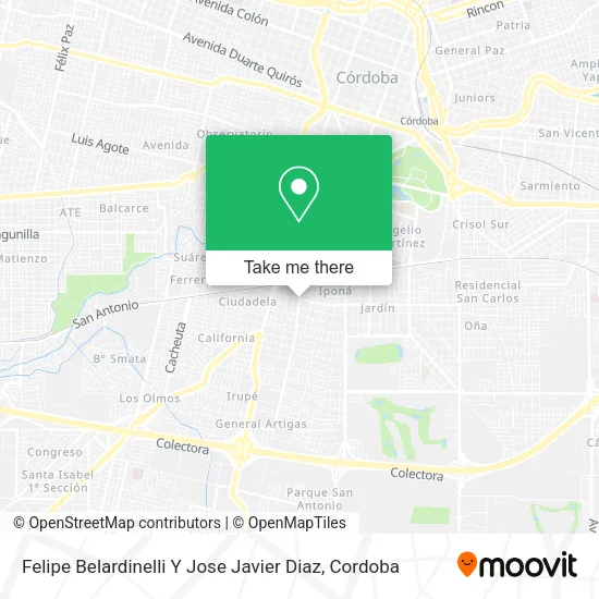 Felipe Belardinelli Y Jose Javier Diaz map