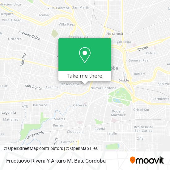 Fructuoso Rivera Y Arturo M. Bas map