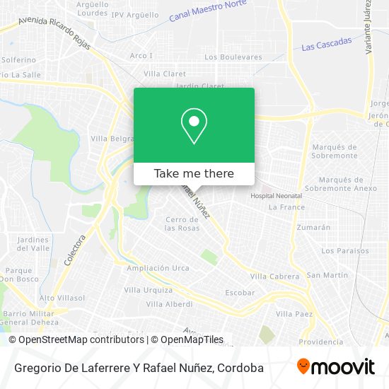 Gregorio De Laferrere Y Rafael Nuñez map