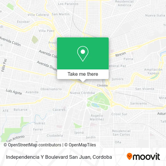 Independencia Y Boulevard San Juan map