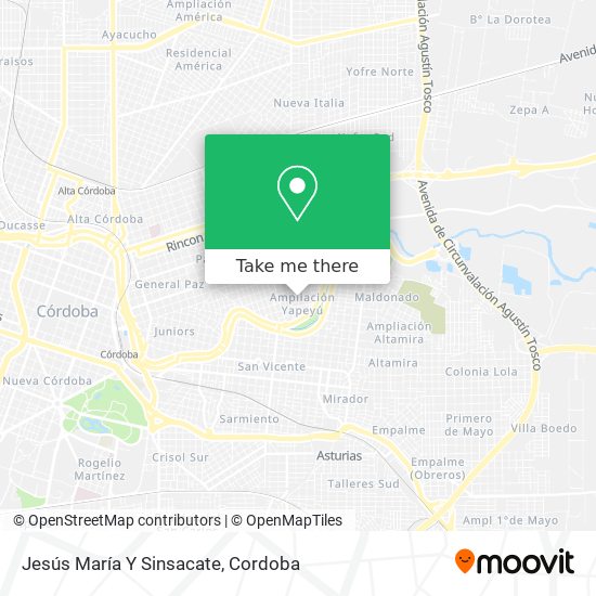 Mapa de Jesús María Y Sinsacate