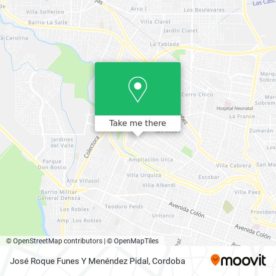 José Roque Funes Y Menéndez Pidal map
