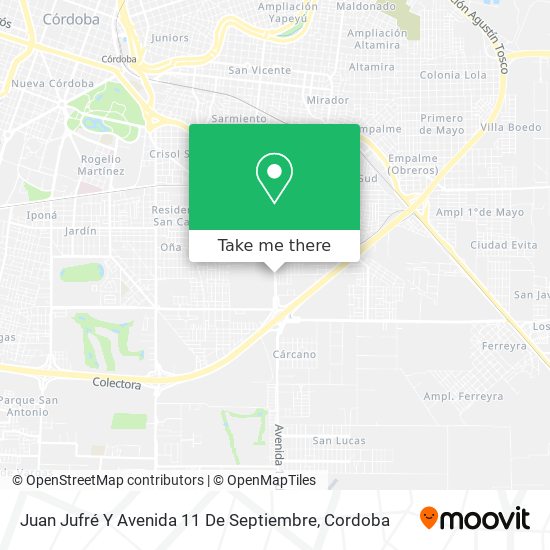 Juan Jufré Y Avenida 11 De Septiembre map