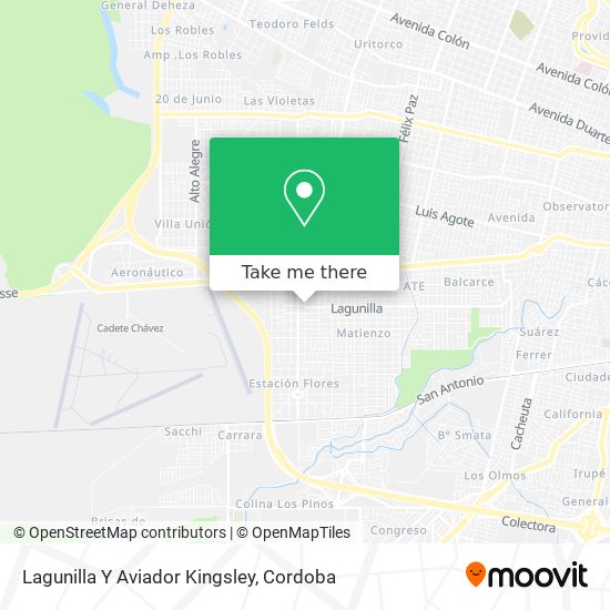 Mapa de Lagunilla Y Aviador Kingsley