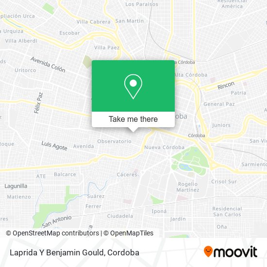 Laprida Y Benjamin Gould map