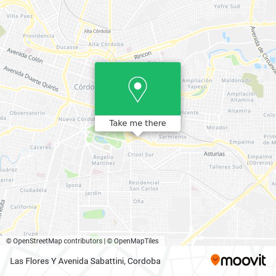 Las Flores Y Avenida Sabattini map