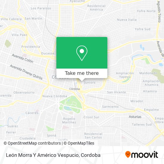 León Morra Y Américo Vespucio map