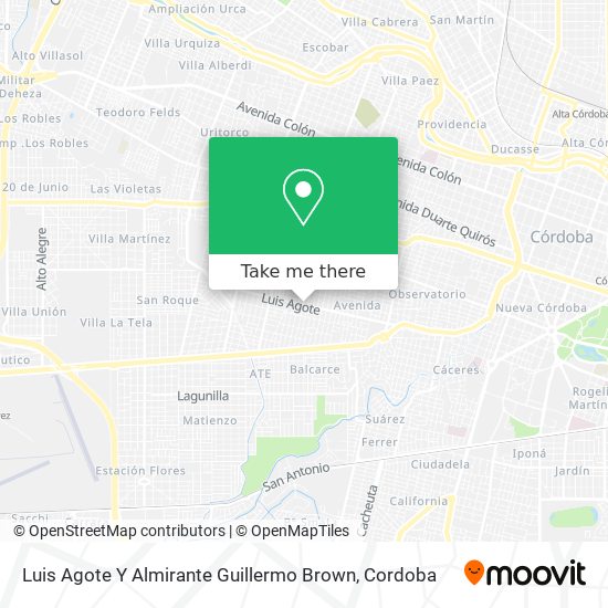 Luis Agote Y Almirante Guillermo Brown map