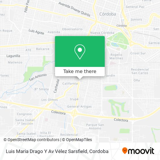 Mapa de Luis Maria Drago Y Av Vélez Sarsfield
