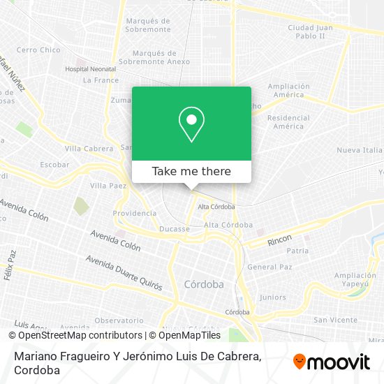 Mariano Fragueiro Y Jerónimo Luis De Cabrera map