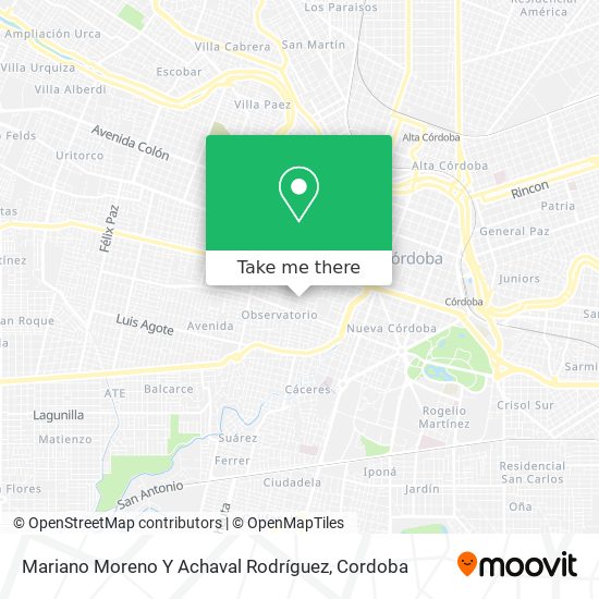 Mariano Moreno Y Achaval Rodríguez map