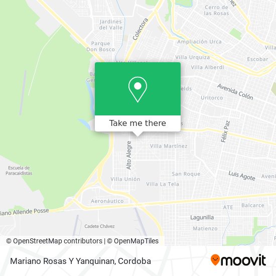 Mapa de Mariano Rosas Y Yanquinan