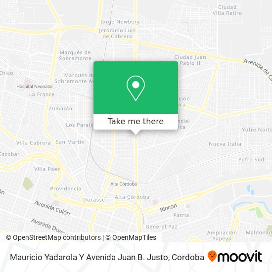 Mauricio Yadarola Y Avenida Juan B. Justo map