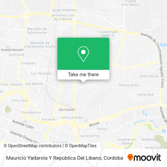 Mauricio Yadarola Y República Del Libano map
