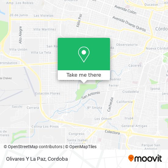 Mapa de Olivares Y La Paz