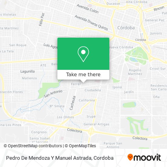 Pedro De Mendoza Y Manuel Astrada map