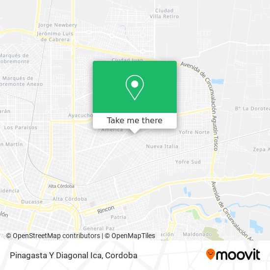 Pinagasta Y Diagonal Ica map