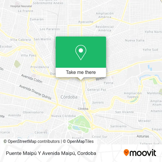 Puente Maipú Y Avenida Maipú map