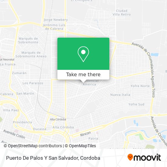 Puerto De Palos Y San Salvador map