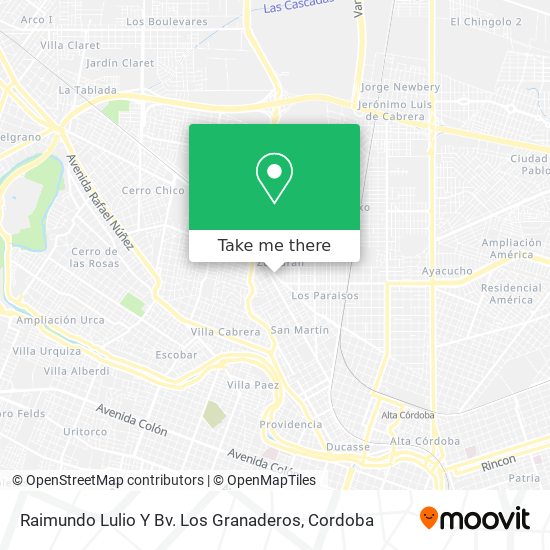 Mapa de Raimundo Lulio Y Bv. Los Granaderos