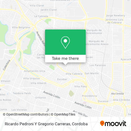 Ricardo Pedroni Y Gregorio Carreras map