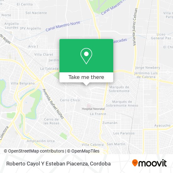 Roberto Cayol Y Esteban Piacenza map