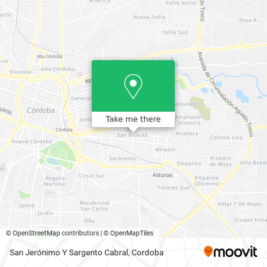 San Jerónimo Y Sargento Cabral map