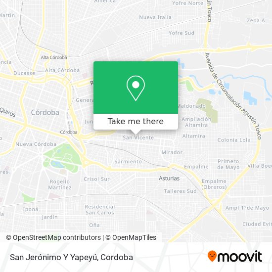San Jerónimo Y Yapeyú map