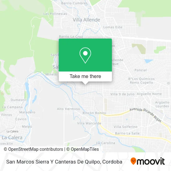 San Marcos Sierra Y Canteras De Quilpo map