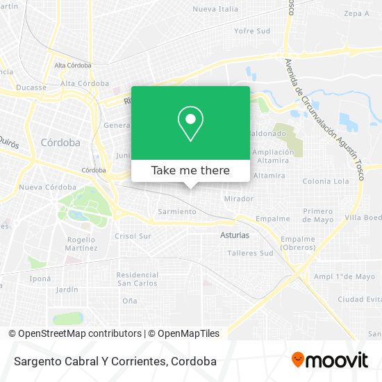 Sargento Cabral Y Corrientes map