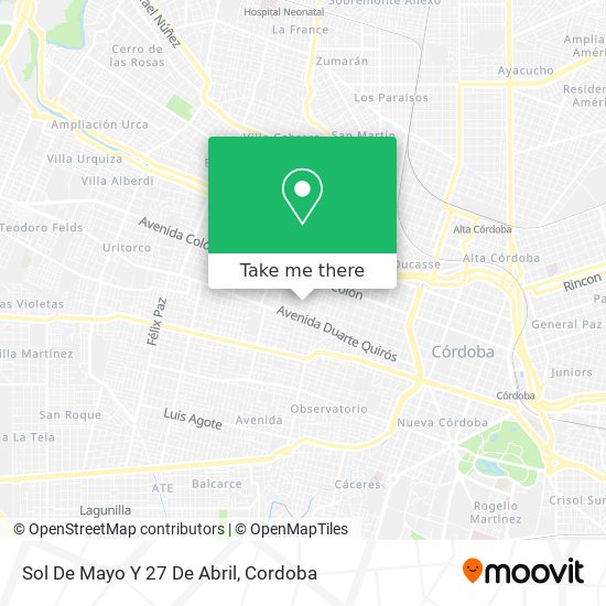 Sol De Mayo Y 27 De Abril map