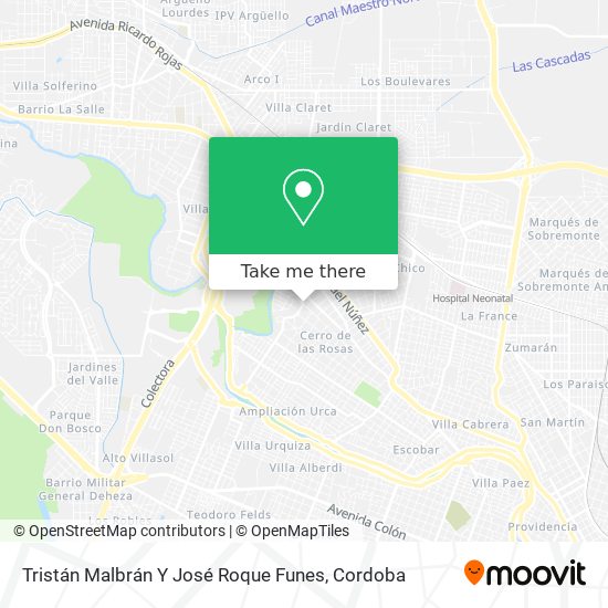 Tristán Malbrán Y José Roque Funes map