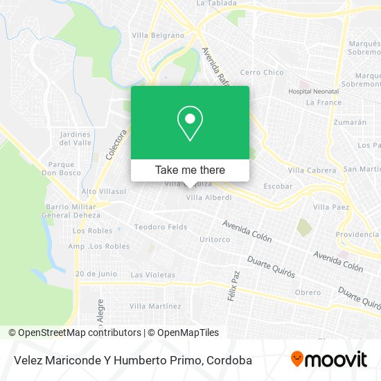 Velez Mariconde Y Humberto Primo map