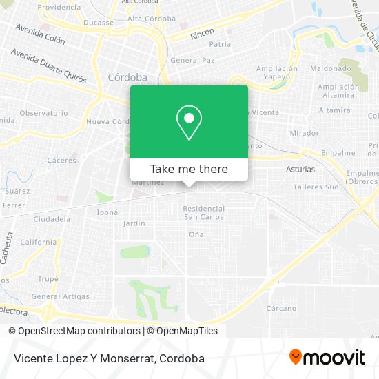 Mapa de Vicente Lopez Y Monserrat