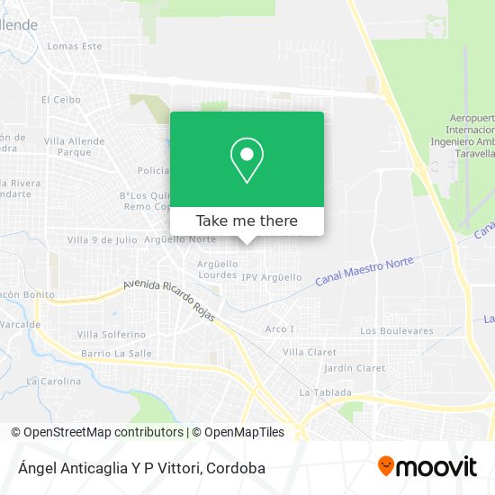 Ángel Anticaglia Y P Vittori map