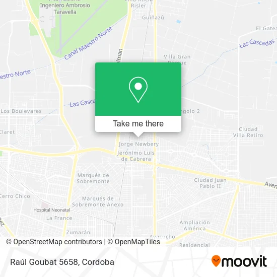 Raúl Goubat 5658 map
