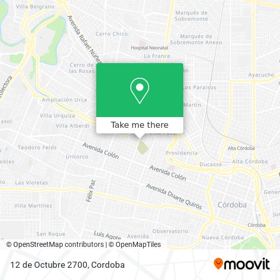 Mapa de 12 de Octubre 2700