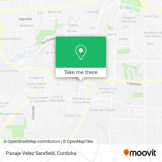 Mapa de Pasaje Velez Sarsfield