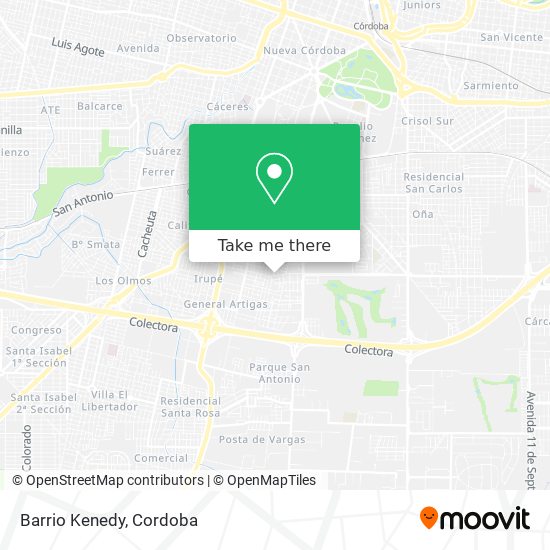 Barrio Kenedy map