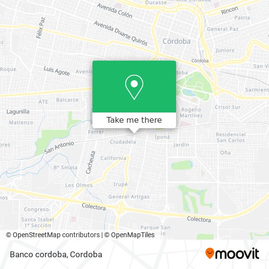 Banco cordoba map