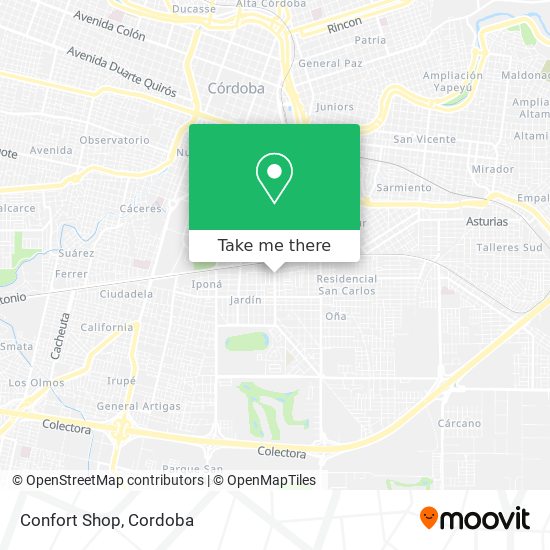 Mapa de Confort Shop