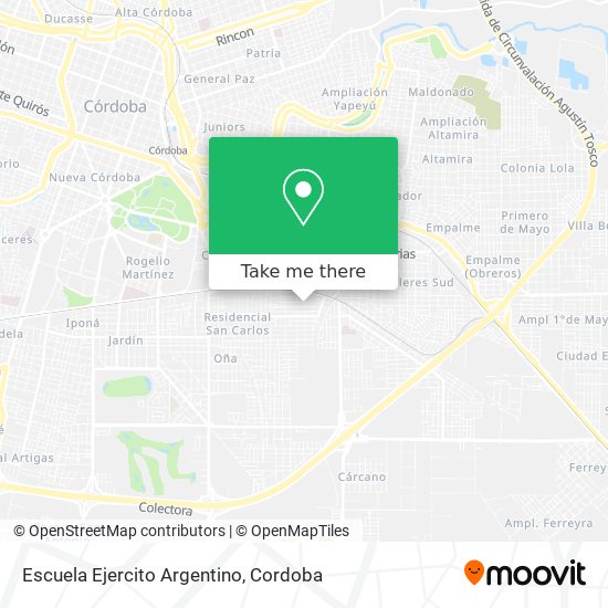 Mapa de Escuela Ejercito Argentino