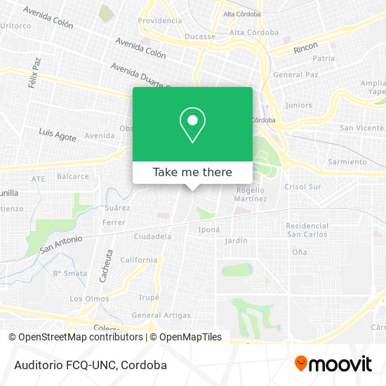 Auditorio FCQ-UNC map