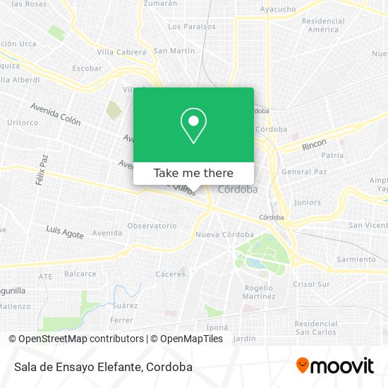 Sala de Ensayo Elefante map