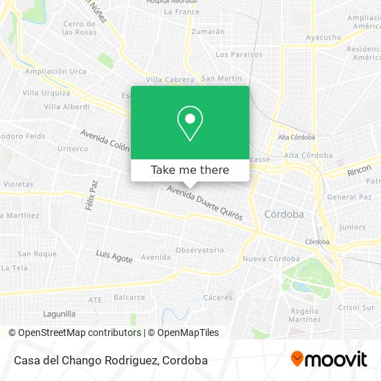 Casa del Chango Rodriguez map