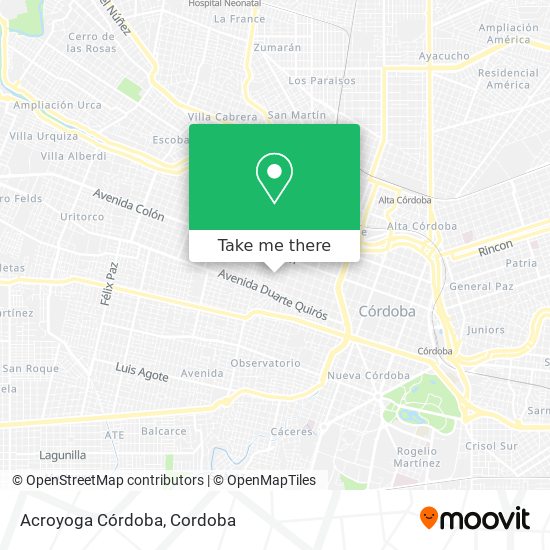 Mapa de Acroyoga Córdoba