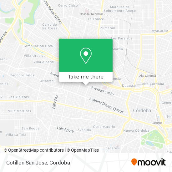 Cotillón San José map
