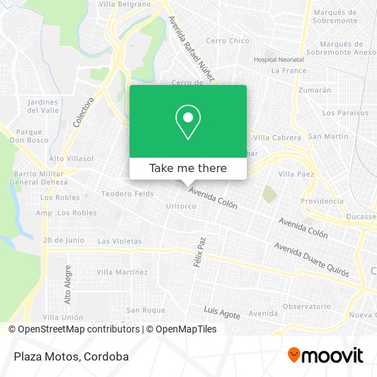 Plaza Motos map