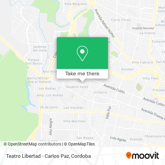 Mapa de Teatro Libertad - Carlos Paz