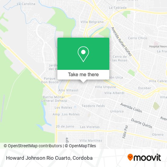 Howard Johnson Rio Cuarto map